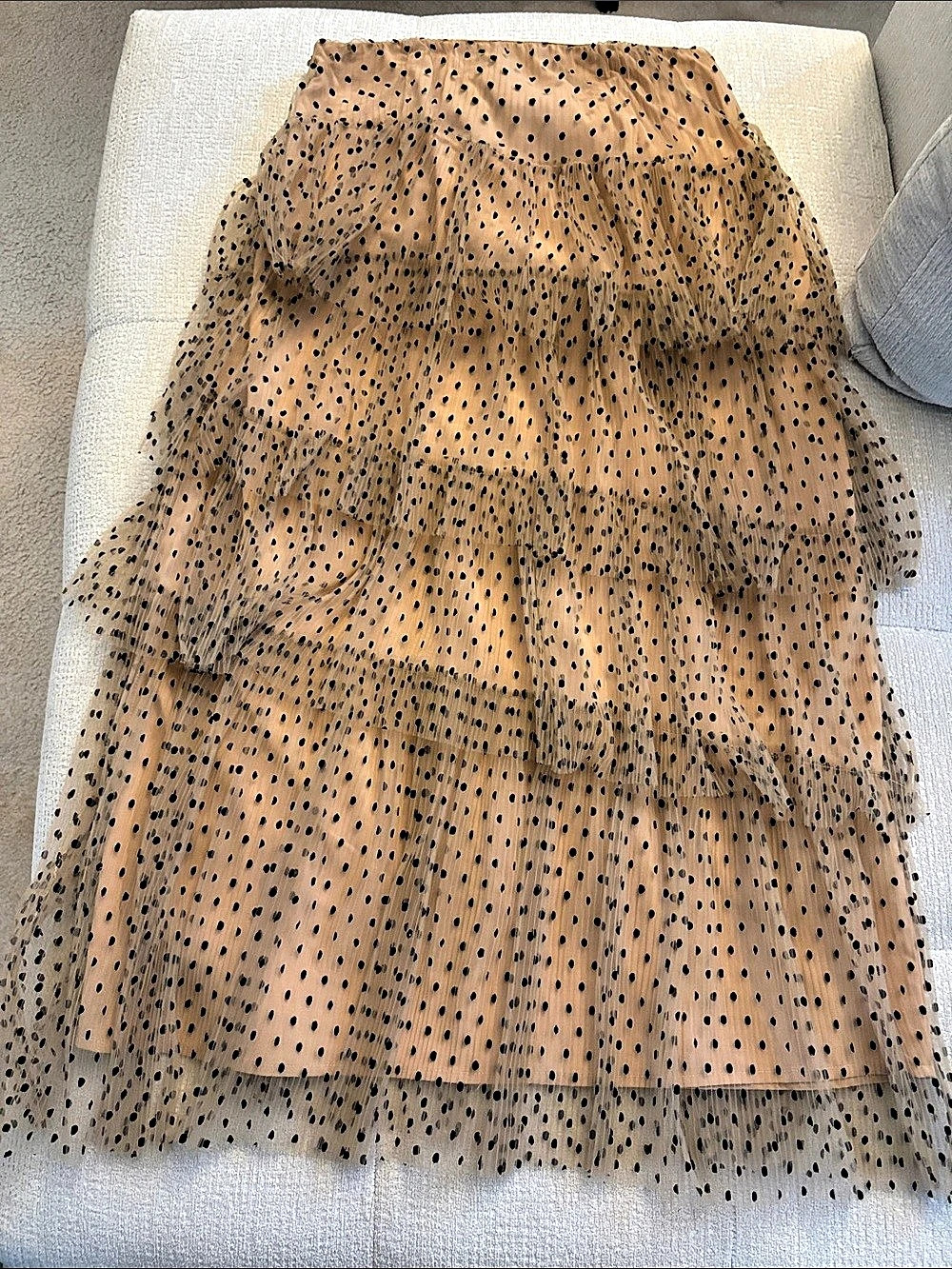 Lucy Paris Polka Dot Mini Dress in Brown & Black Size Small Like New